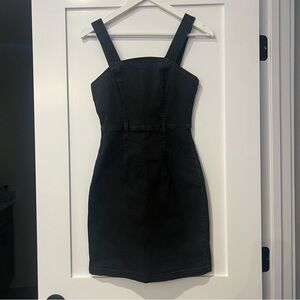 Primark Black Denim Fitted Dress